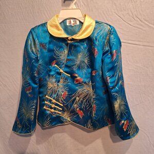 Vintage Chinese Brocade Cheongsam Jacket Top, M